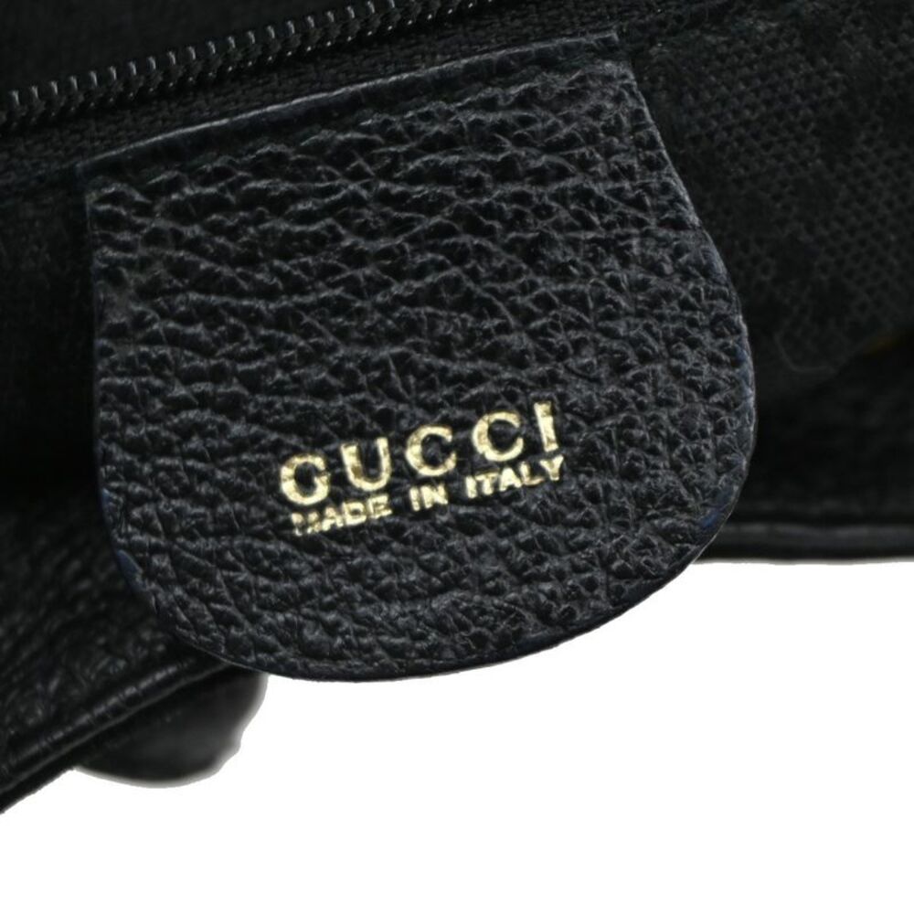 Gucci Vintage Bamboo Backpack Suede Black Suede Backpack Bag - Picture 6 of 16